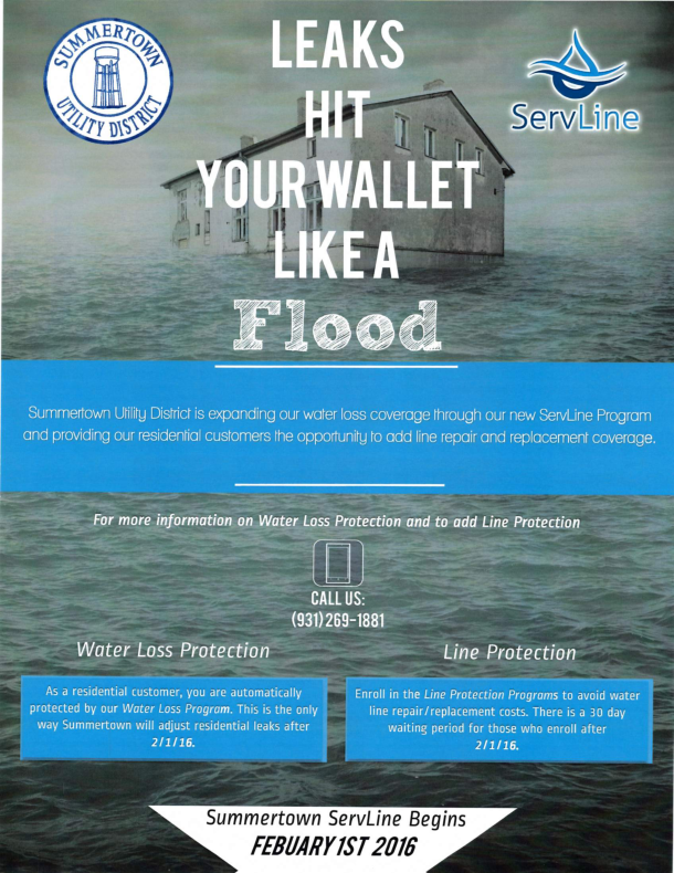Leak/Line Insurance Flyer (front)